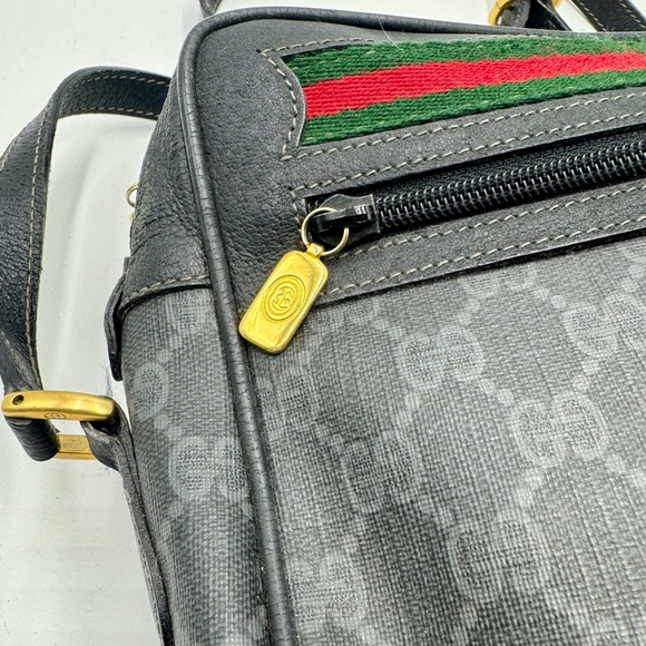 Vtg Gucci Black Supreme Ophidia PVC Guccisima Web Small Shoulder Crossbody Bag - Picture 13 of 16